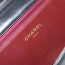 CHANEL Matelasse Chain Shoulder Bag Lamb Skin Black Gold CC Auth 163277-16