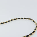 CHANEL Matelasse Chain Shoulder Bag Lamb Skin Black Gold CC Auth 163277-8