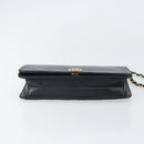 CHANEL Matelasse Chain Shoulder Bag Lamb Skin Black Gold CC Auth 163277-9