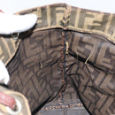 FENDI Zucca Canvas Hand Bag Brown Black Auth 163278-21
