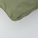 PRADA Shoulder Bag Nylon Green Gold Auth 163281-14