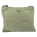 PRADA Shoulder Bag Nylon Green Gold Auth 163281-13