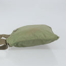 PRADA Shoulder Bag Nylon Green Gold Auth 163281-4