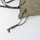 PRADA Tote Bag Nylon Beige Gold Auth 163284-10