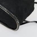 Stella MacCartney Falabella Shoulder Bag polyester Black Silver Auth 163286A-14