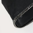 Stella MacCartney Falabella Shoulder Bag polyester Black Silver Auth 163286A-15