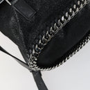 Stella MacCartney Falabella Shoulder Bag polyester Black Silver Auth 163286A-17