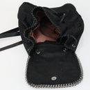 Stella MacCartney Falabella Shoulder Bag polyester Black Silver Auth 163286A-9