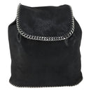 Stella MacCartney Falabella Shoulder Bag polyester Black Silver Auth 163286A-13