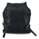 Stella MacCartney Falabella Shoulder Bag polyester Black Silver Auth 163286A-2