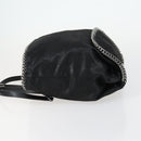 Stella MacCartney Falabella Shoulder Bag polyester Black Silver Auth 163286A-3