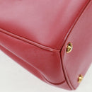 PRADA Galleria Hand Bag Safiano leather 2way Pink Gold Auth 163295V-18