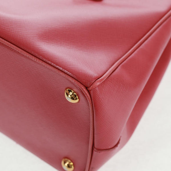 PRADA Galleria Hand Bag Safiano leather 2way Pink Gold Auth 163295V
