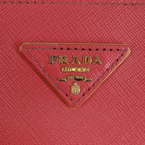 PRADA Galleria Hand Bag Safiano leather 2way Pink Gold Auth 163295V
