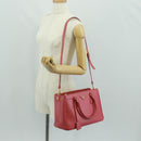 PRADA Galleria Hand Bag Safiano leather 2way Pink Gold Auth 163295V-29