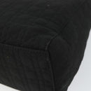 Christian Dior Lady Dior Canage Hand Bag Nylon Black Gold Auth 163297-15