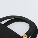 Christian Dior Lady Dior Canage Hand Bag Nylon Black Gold Auth 163297-8