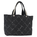 CHANEL Travel Line Tote Bag Nylon Black CC Auth 163298-1