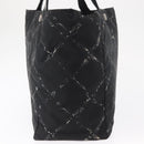 CHANEL Travel Line Tote Bag Nylon Black CC Auth 163298-3