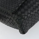 BOTTEGAVENETA INTRECCIATO Shoulder Bag Leather Black Gold Auth 163299-11