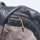 BOTTEGAVENETA INTRECCIATO Shoulder Bag Leather Black Gold Auth 163299-18