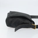 BOTTEGAVENETA INTRECCIATO Shoulder Bag Leather Black Gold Auth 163299-4