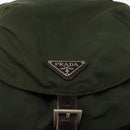 PRADA Backpack Nylon Khaki Silver Auth 163300-20