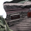 PRADA Backpack Nylon Khaki Silver Auth 163300-22