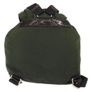 PRADA Backpack Nylon Khaki Silver Auth 163300-2