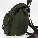 PRADA Backpack Nylon Khaki Silver Auth 163300-3