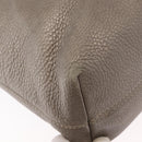 FENDI Celeria Tote Bag Leather Silver Auth 163303-15