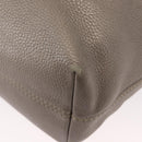 FENDI Celeria Tote Bag Leather Silver Auth 163303-16
