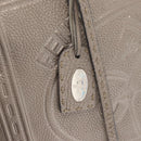 FENDI Celeria Tote Bag Leather Silver Auth 163303-18