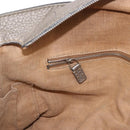 FENDI Celeria Tote Bag Leather Silver Auth 163303-22