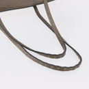 FENDI Celeria Tote Bag Leather Silver Auth 163303-8