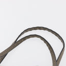 FENDI Celeria Tote Bag Leather Silver Auth 163303-9