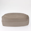 FENDI Celeria Tote Bag Leather Silver Auth 163303-5