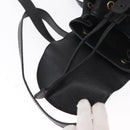 GUCCI Bamboo Backpack Suede Black Gold 003 1705 0030 Auth 163304-17