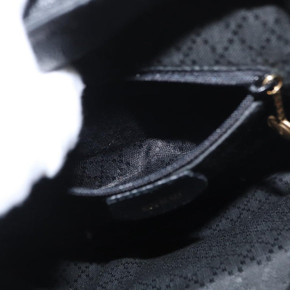 GUCCI Bamboo Backpack Suede Black Gold 003 1705 0030 Auth 163304