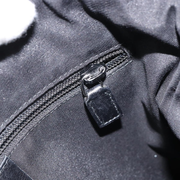 GUCCI GG Canvas Shoulder Bag Black Silver 145857 Auth 163305