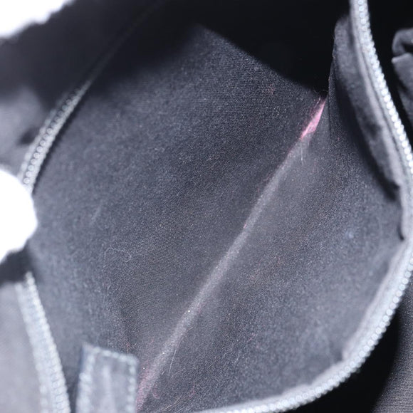 GUCCI GG Canvas Shoulder Bag Black Silver 145857 Auth 163305