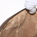 GUCCI GG Supreme Web Sherry Line Shoulder Bag PVC Beige Gold Auth 163314-21