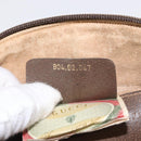 GUCCI GG Supreme Web Sherry Line Shoulder Bag PVC Beige Gold Auth 163314-23