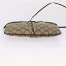 GUCCI GG Supreme Web Sherry Line Shoulder Bag PVC Beige Gold Auth 163314-9
