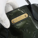 LOUIS VUITTON Monogram Vernis Wilshire PM Bag Blue Galatic M93646 LV Auth 163318-17
