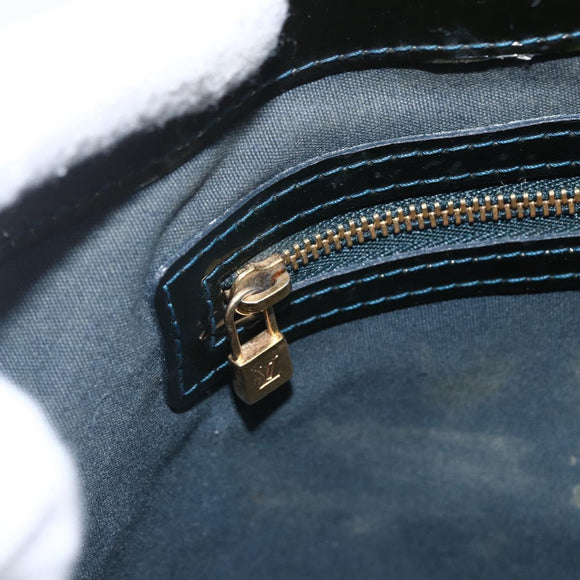 LOUIS VUITTON Monogram Vernis Wilshire PM Bag Blue Galatic M93646 LV Auth 163318
