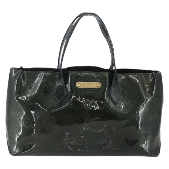 LOUIS VUITTON Monogram Vernis Wilshire PM Bag Blue Galatic M93646 LV Auth 163318