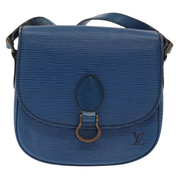 LOUIS VUITTON Epi Saint Cloud PM Shoulder Bag Blue M52195 LV Auth 163319