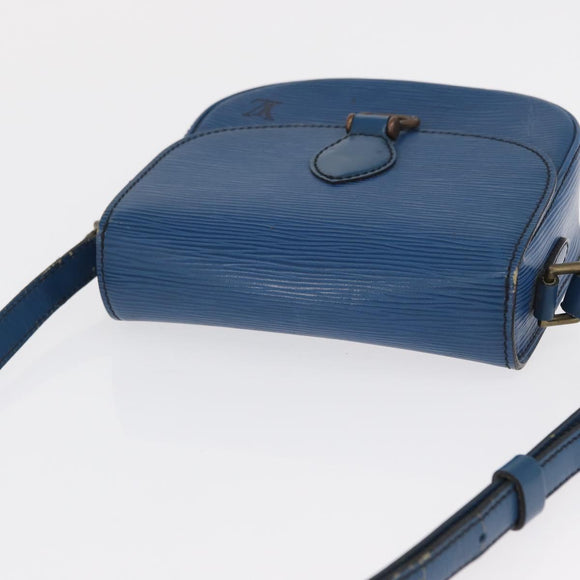 LOUIS VUITTON Epi Saint Cloud PM Shoulder Bag Blue M52195 LV Auth 163319