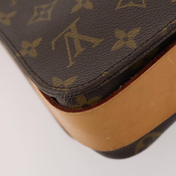 LOUIS VUITTON Monogram Cartouchiere MM Umhängetasche M51253 LV Auth 163323